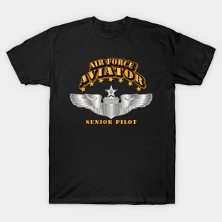 Air Force Aviator - Pilot - Senior Wings T-Shirt